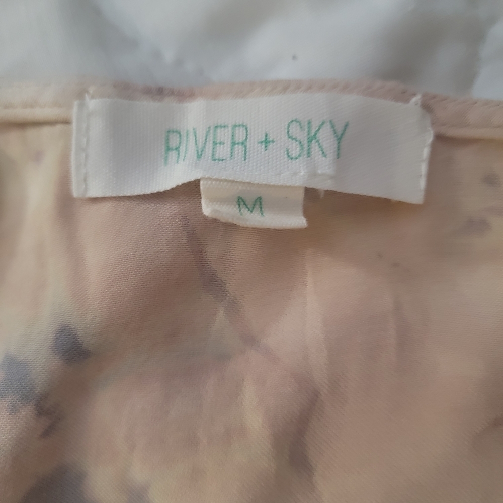 River + Sky, Beige Tie-Dye Tank Top, Size Medium - Picture 5 of 6